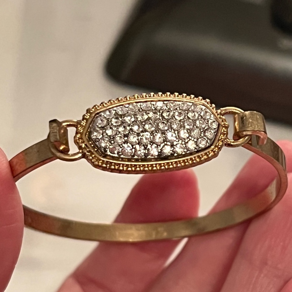 Gold Rhinestone Cuff Bracelet